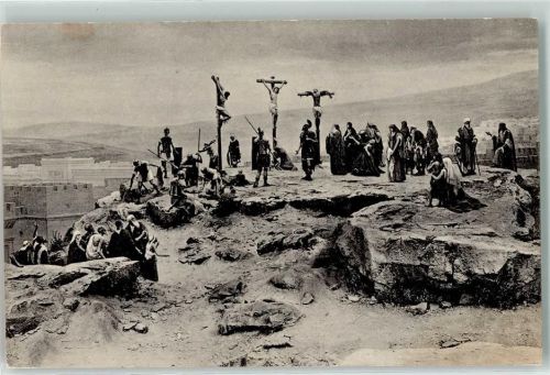 8840 Einsiedeln Gebrauchsspuren Panorama Kreuzigung Christi Kreuzigungsgruppe