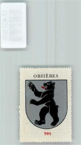 Orsières Vignette Wappen Kaffee Hag 1920-1940 Bär