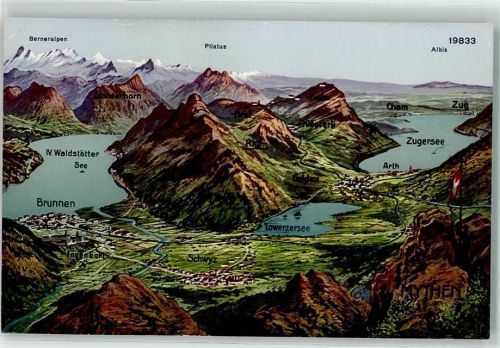 6415 Arth - Vogelschau Rigi