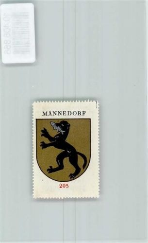 Männedorf Vignette Wappen Kaffee Hag ca 1920-1940 Otter Fisch