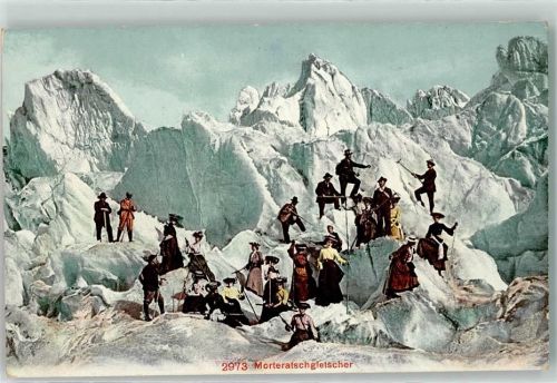 Morteratschgletscher Touristengruppe auf dem Gletscher