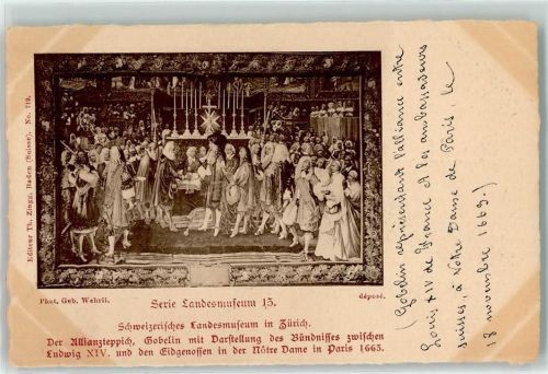 Zürich Schweizerisches Landesmuseum Gobelin der Allianz Teppich
