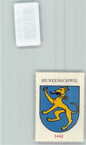 Hunzenschwil Vignette Wappen Kaffee Hag 1920-1940 Windhund