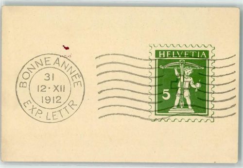 1912 Ganzsache Neujahrsstempel