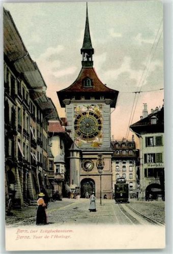 Bern Zeitglockenturm Straßenbahn Apotheke