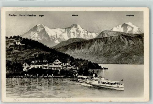 Gunten Dampfschiff Eiger Mönch Jungfrau