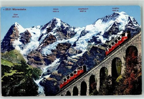 Mürren Mürrenbahn Eiger Mönch Jungfrau