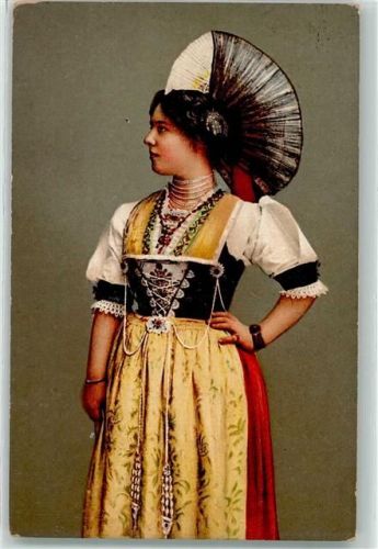 Appenzell 1910 Trachtenfrau in Festtracht