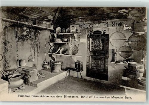 3000 Bern Berne - Historisches Museum Primitive Bauernküche aus dem Simmental 1648