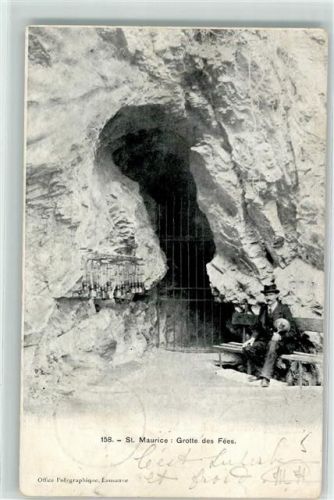 St-Maurice 1905 Eingang zur Grotte