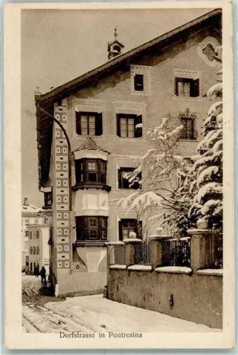 Pontresina Dorfstraße Winter