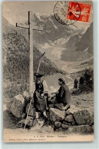 Arolla 1910 Causerie Kreuz