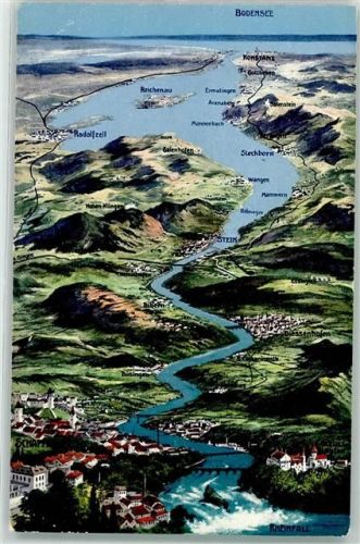 8212 Neuhausen am Rheinfall - Vogelschau Bodensee