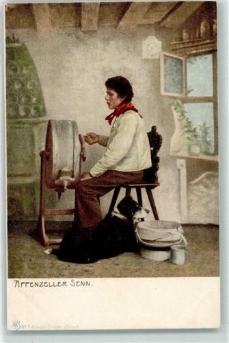 Appenzell Appenzeller Senn mit Hund