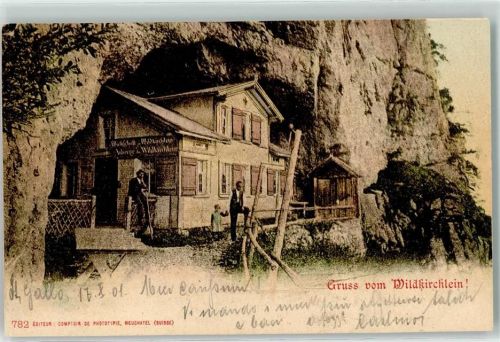 Ebenalp 1901 Gasthaus zum Wildkirchli