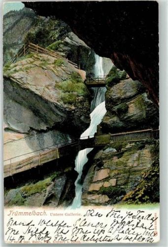 Lauterbrunnen 1903 Trümmelbachfall Untere Gallerie