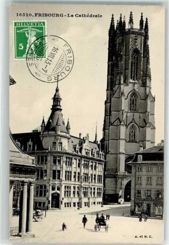 Fribourg 1913 La Cathedrale