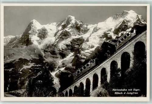 Mürren Mürrenbahn Eiger Mönch Jungfrau