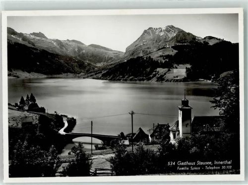 8858 Innerthal Wägital - Stausee Kirche Feldpost