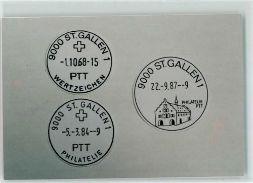 St. Gallen Philatelie PTT Stempel