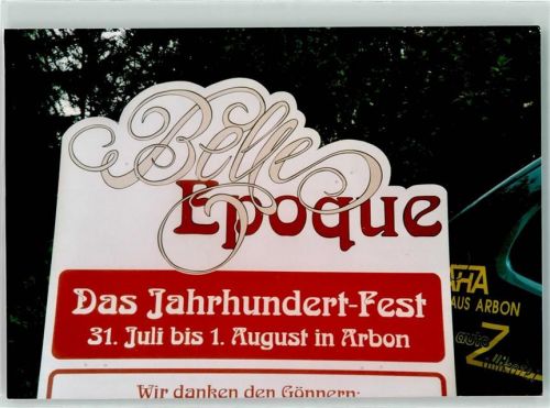 Arbon 1971 Belle Epoque Jahrhundertfest Neustempel