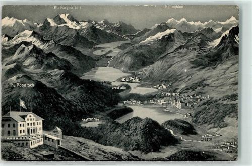 Muottas Muraigl - Vogelschau Oberengadin