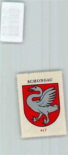 Schongau Vignette Wappen Kaffee Hag 1920-1940 Schwan