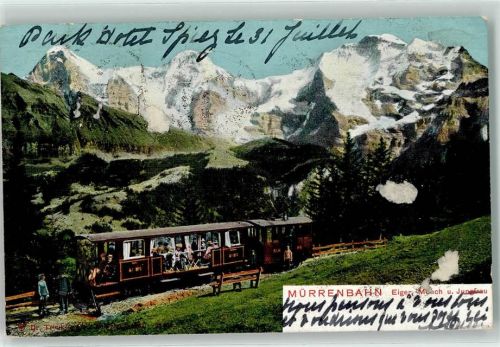 Mürren 1903 Bahn Eiger Mönch Jungfrau