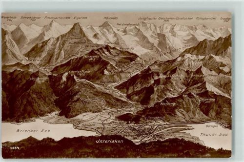 Interlaken Vogelschau Brienzersee