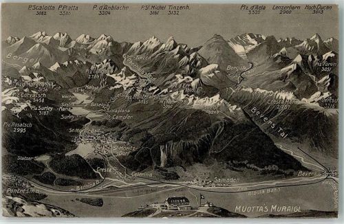 Muottas Muraigl - Vogelschau Oberengadin