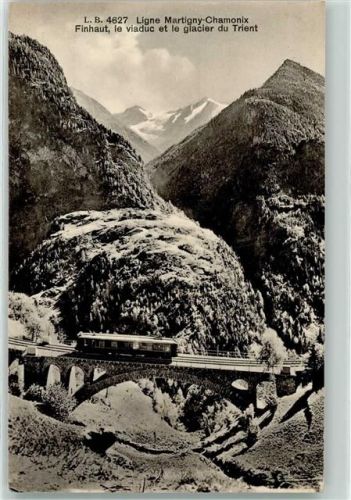 Finhaut Ligne Martigny Chamonix Viaduc Glacier du Trient