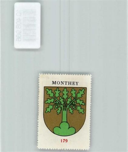 Monthey Vignette Wappen Kaffee Hag ca 1920-1940 Eiche