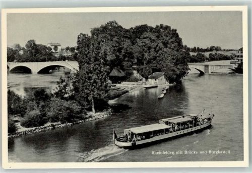 Rheinfelden Brücke Burgkastell Personenschiff