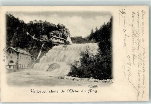 Vallorbe 1903 Chutes de l Orbe au Day