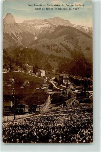 Les Avants 1914 Funiculaire du Col de Sonloup Dent de Jaman