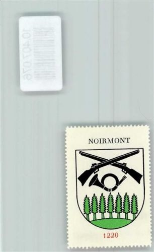 Le Noirmont Vignette Wappen Kaffee Hag 1920-1940 Gewehre Horn