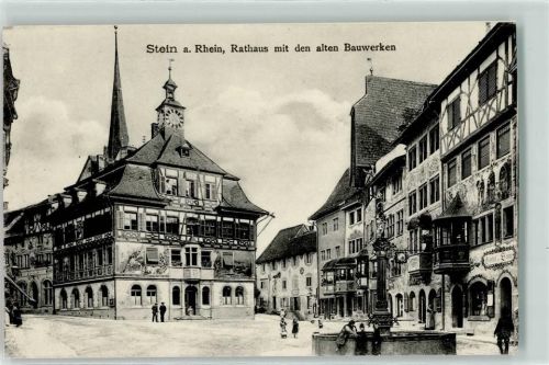 8260 Stein am Rhein - Rathaus Brunnen alte Bauwerke