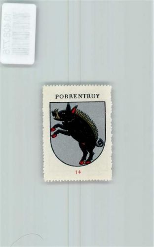 Porrentruy Vignette Wappen Kaffee Hag ca 1920-1940 Wildschwein
