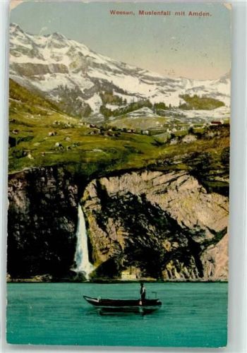 8873 Amden Gebrauchsspuren Muslenfall Ruderboot