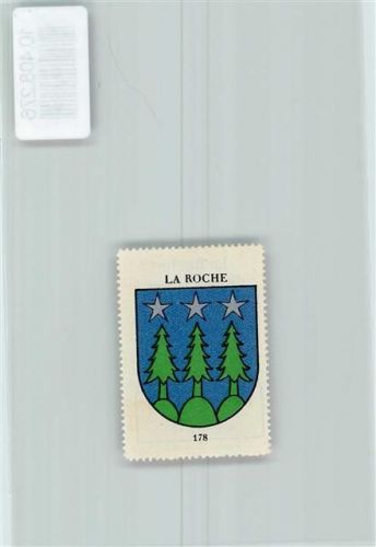 La Roche FR Vignette Wappen Kaffee Hag ca 1920-1940 Tanenbaum