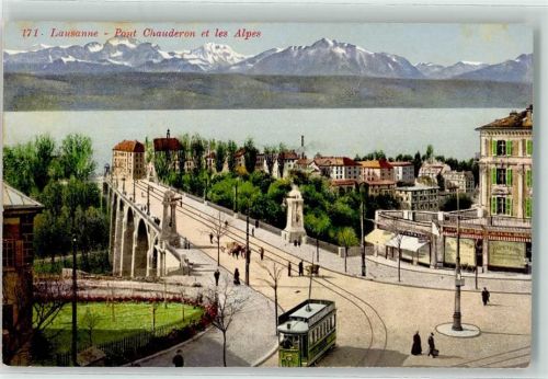 Lausanne Pont Chauderon Straßenbahn
