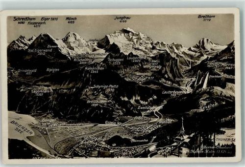 Wengen Vogelschau Oberland