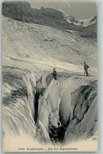 Eigergletscher 2 Bergsteiger auf dem Gletscher