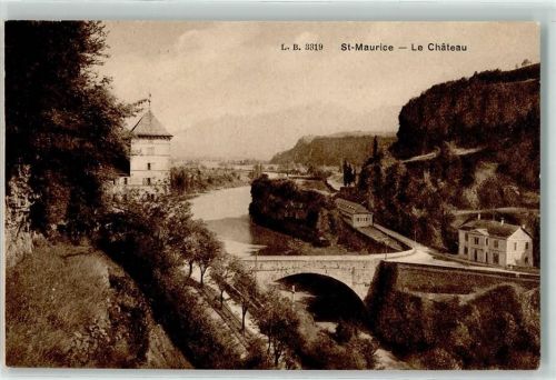 St-Maurice Brücke Schloss