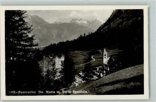 Pontresina Santa Maria mit Turm Spaniola