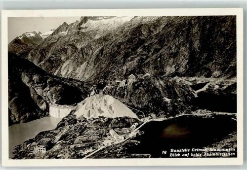 Grimsel Baustelle Staumauern