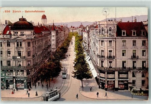Zürich 1913 Bahnhofstrasse Tram