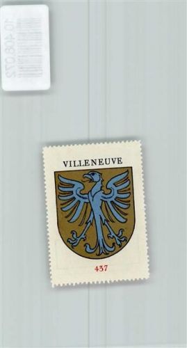 Villeneuve VD Vignette Wappen Kaffee Hag ca 1920-1940 Adler