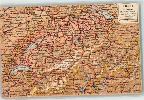 Luzern Ausschnitt Schweizer Karte