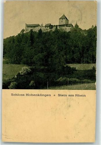 8260 Stein am Rhein 1912 Gebrauchsspuren Schloss Hohenklingen